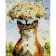 Paint by numbers Strateg PREMIUM A cat with an umbrella size 40x50 cm (GS119)