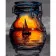 Paint by numbers Strateg PREMIUM A ship in a glass size 40x50 cm (GS1247)