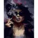 Paint by numbers Strateg PREMIUM Lady with a cigar size 40x50 cm (GS1283)