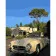 Paint by numbers Strateg PREMIUM Retro car near the estate size 40x50 cm (GS1287)