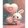 Paint by numbers Strateg PREMIUM Fluffy rabbit size 40x50 cm (GS1290)