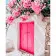 Paint by number Strateg PREMIUM Pink door with varnish size 40x50 cm (GS1313)