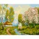 Paint by number Strateg PREMIUM Ancient reed house with varnish size 40x50 cm (GS1326)