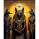 Paint by number Strateg PREMIUM Anubis with helpers with lacquer and a size of 40x50 cm (GS1370)