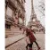 Paint by numbers Strateg PREMIUM Kiss the floor of the Eiffel Tower size 40х50 sm (GS141)