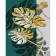 Paint by number Strateg PREMIUM Gold monstera with lacquer and a size of 40x50 cm (GS1423)