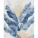 Paint by number Strateg PREMIUM Blue leaves with lacquer and a size of 40x50 cm (GS1427)