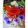 Paint by number Strateg PREMIUM Poppies in a basket with varnish and with an increase in size 40x50 cm (GS1481)