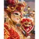 Paint by number Strateg PREMIUM Masquerade mask with varnish and with an increase in size 40x50 cm (GS1495)
