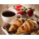 Paint by numbers Strateg PREMIUM Morning coffee with croissants size 40х50 sm (GS151)