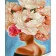 Paint by number Strateg Peonies in hair on a colored background size 40x50 (GS1617)