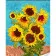 Paint by number Strateg Sunflowers on a colored background size 40x50 (GS1623)