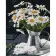 Paint by number Strateg Daisies in a glass on a colored background size 40x50 (GS1634)