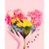 Paint by numbers Strateg PREMIUM Blooming heart size 40х50 sm (GS231)