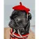 Paint by numbers Strateg PREMIUM Pug in red size 40х50 sm (GS301)