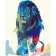 Paint by numbers Strateg PREMIUM Watercolor lion size 40x50 cm (GS374)