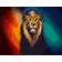 Paint by numbers Strateg PREMIUM Multicolored lion size 40x50 cm (GS375)