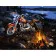 Paint by numbers Strateg PREMIUM Bike by the fire size 40x50 cm (GS393)