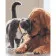 Paint by numbers Strateg PREMIUM Furry friendship size 40x50 cm (GS405)