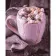 Paint by numbers Strateg PREMIUM A mug of hot chocolate size 40x50 cm (GS441)