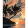 Paint by numbers Strateg PREMIUM Sunset on the island size 40x50 cm (GS485)