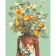 Paint by numbers Strateg PREMIUM Blooming head size 40x50 cm (GS488)