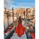 Paint by numbers Strateg PREMIUM A girl in Venice size 40x50 cm (GS518)