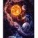 Paint by numbers Strateg PREMIUM Solar system size 40x50 cm (GS579)