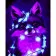 Paint by number Strateg PREMIUM Neon fox size 40x50 cm (GS616)