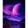 Paint by number Strateg PREMIUM Purple planet size 40x50 cm (GS708)