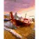 Paint by number Strateg PREMIUM Boat on the shore size 40x50 cm (GS709)