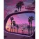 Paint by number Strateg PREMIUM Pink Miami size 40x50 cm (GS755)