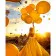 Paint by number Strateg PREMIUM Yellow balloons size 40x50 cm (GS758)