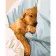 Paint by numbers Strateg PREMIUM A dog in bed size 40x50 cm (GS763)