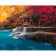 Paint by numbers Strateg PREMIUM Waterfall in the forest size 40x50 cm (GS783)