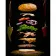 Paint by numbers Strateg PREMIUM Delicious burger size 40x50 cm (GS809)