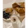 Paint by number Strateg PREMIUM Morning croissants with varnish size 40x50 cm (GS811)