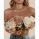 Paint by numbers Strateg PREMIUM Corset made of flowers size 40x50 cm (GS837)