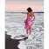 Paint by numbers Strateg PREMIUM Girl on the beach size 40x50 cm (GS847)