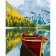 Paint by numbers Strateg PREMIUM A lake in the mountains size 40x50 cm (GS849)