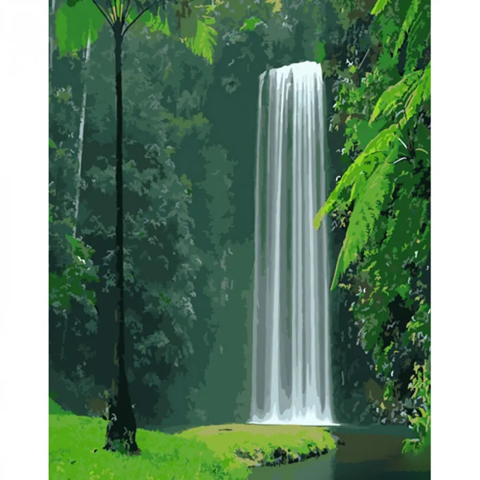 Paint by numbers for adults Tree at the Waterfall - Paint by