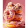 Paint by numbers Strateg PREMIUM Sweet pink donuts size 40x50 cm (GS916)