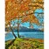 Paint by numbers Strateg PREMIUM Autumn lake size 40x50 cm (GS931)