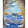 Paint by numbers Strateg PREMIUM Love of swans size 40x50 cm (GS932)