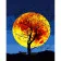 Paint by numbers Strateg PREMIUM Yellow moon size 40x50 cm (GS938)