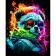 Paint by numbers Strateg PREMIUM Pop art panda size 40x50 cm (GS945)