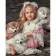 Paint by numbers Strateg PREMIUM Girl with dogs size 40x50 cm (GS963)