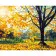 Paint by numbers Strateg PREMIUM Autumn morning size 40x50 cm (GS976)