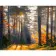 Paint by numbers Strateg PREMIUM Forest at dawn size 40x50 cm (GS989)