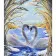 Diamond mosaic Strateg PREMIUM Love of swans size 30x40 cm (HEG84461)